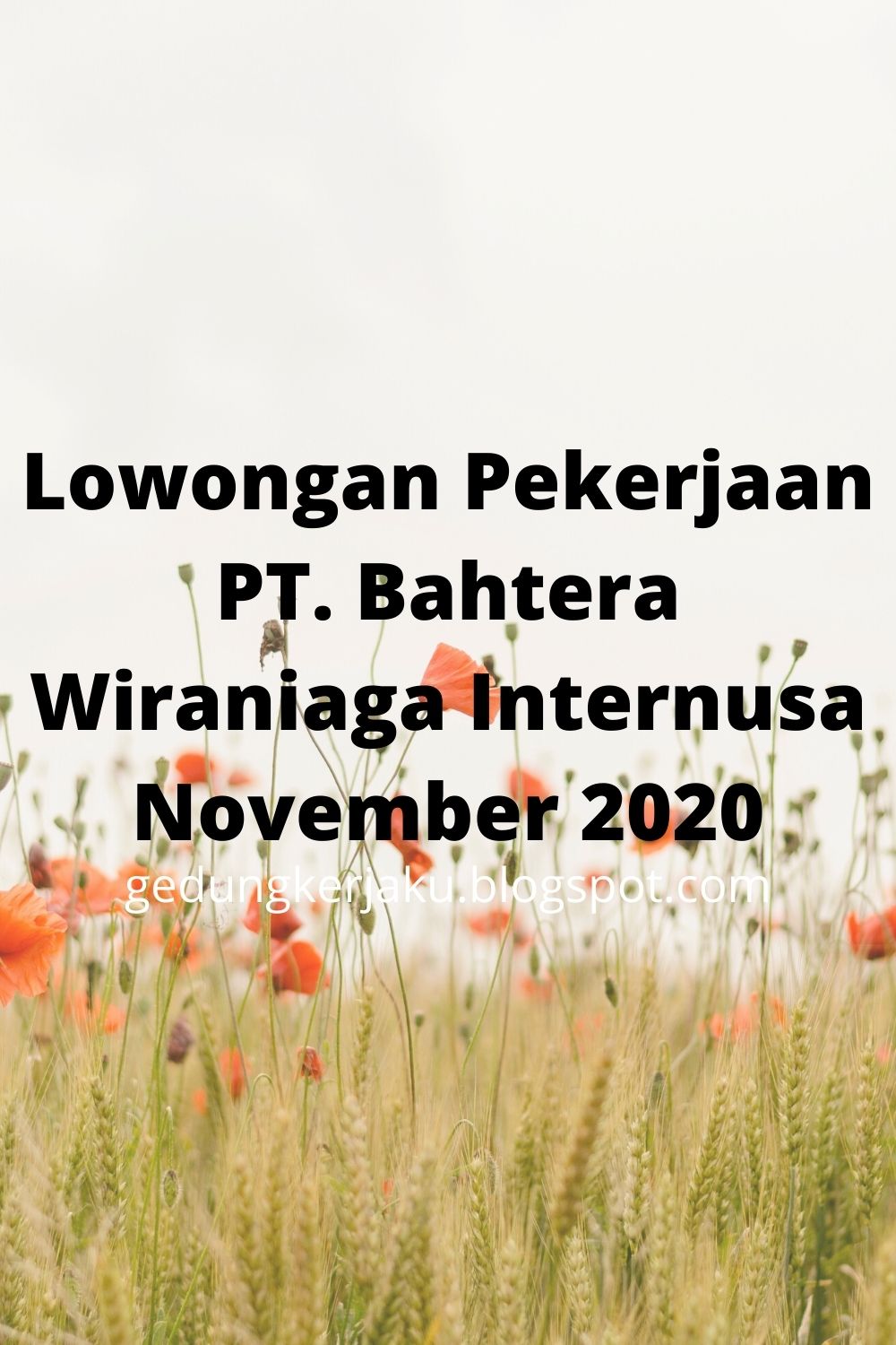 Lowongan Pekerjaan PT. Bahtera Wiraniaga Internusa November 2020