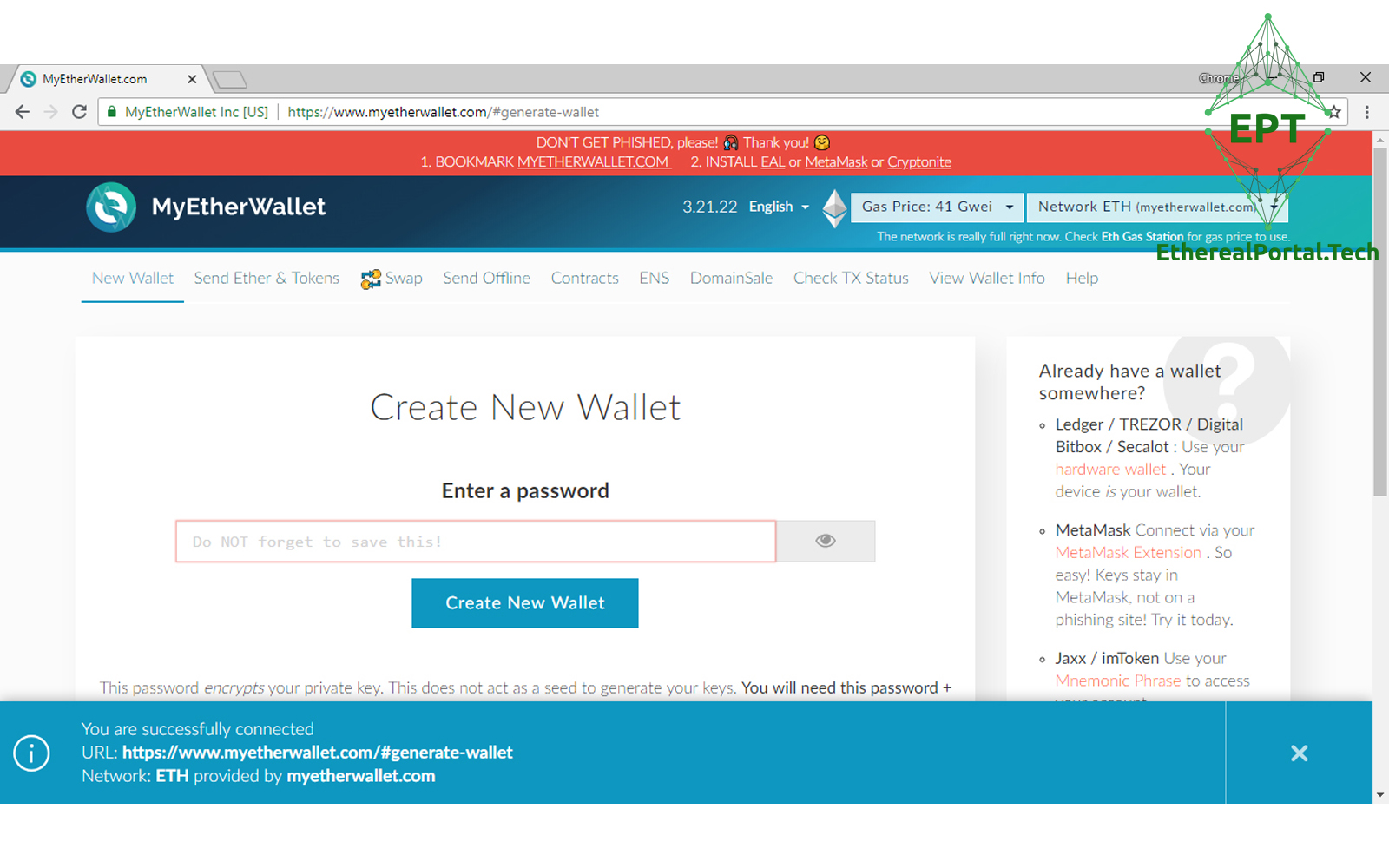 How To Create Ethereum Wallets And Erc 20 Tokens In Myetherwallet Ethereal Portal Tech How To Create Ethereum Wallets And Erc 20 Tokens In Myetherwallet Ethereal Portal Tech