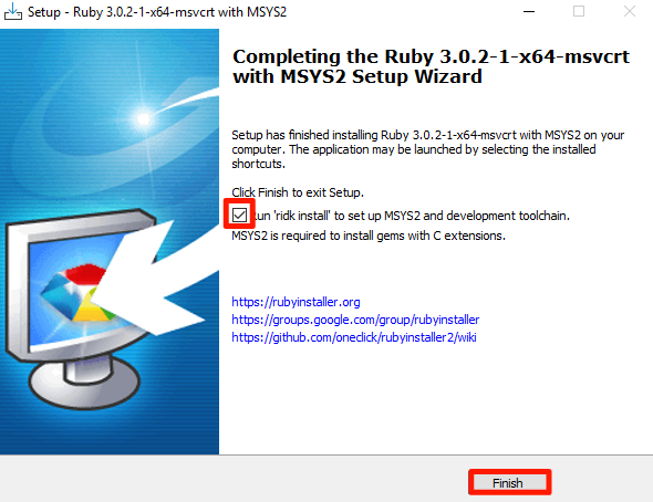 Ruby download and installation tutorial for Windows 10