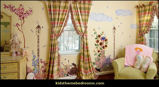 Garden Themed Bedrooms - decorating butterfly garden themed bedrooms - garden theme decor - floral bedding - flower theme bedding - flower wall decals - garden themed wall murals - ladybug bedroom ideas - garden wallpaper murals - flower wall decals - cottage garden theme bedroom furniture - house theme bed - adult garden theme bedrooms - floral bedding - Leaf chair