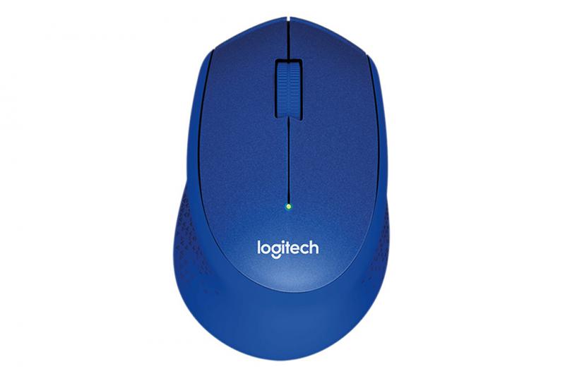 Chuột không dây Logitech M331 xanh dương – Click Silent