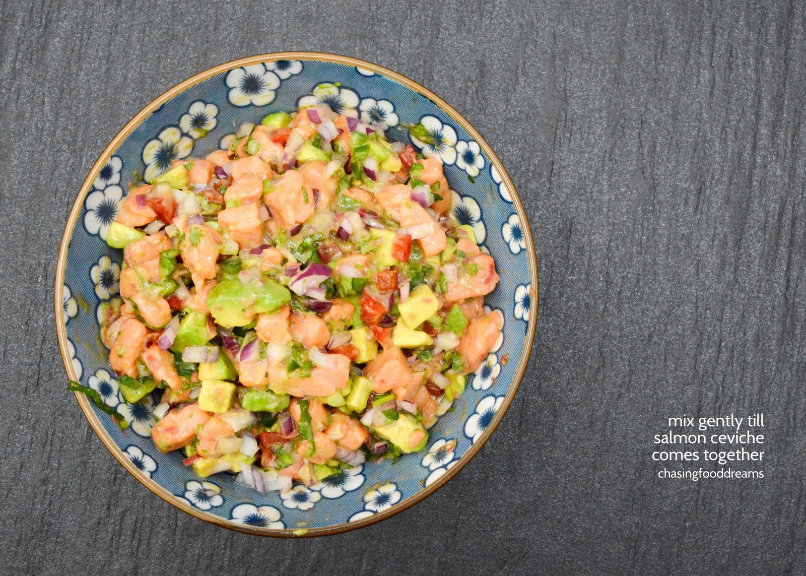 CHASING FOOD DREAMS Recipe Salmon Ceviche with LINGHAM’s