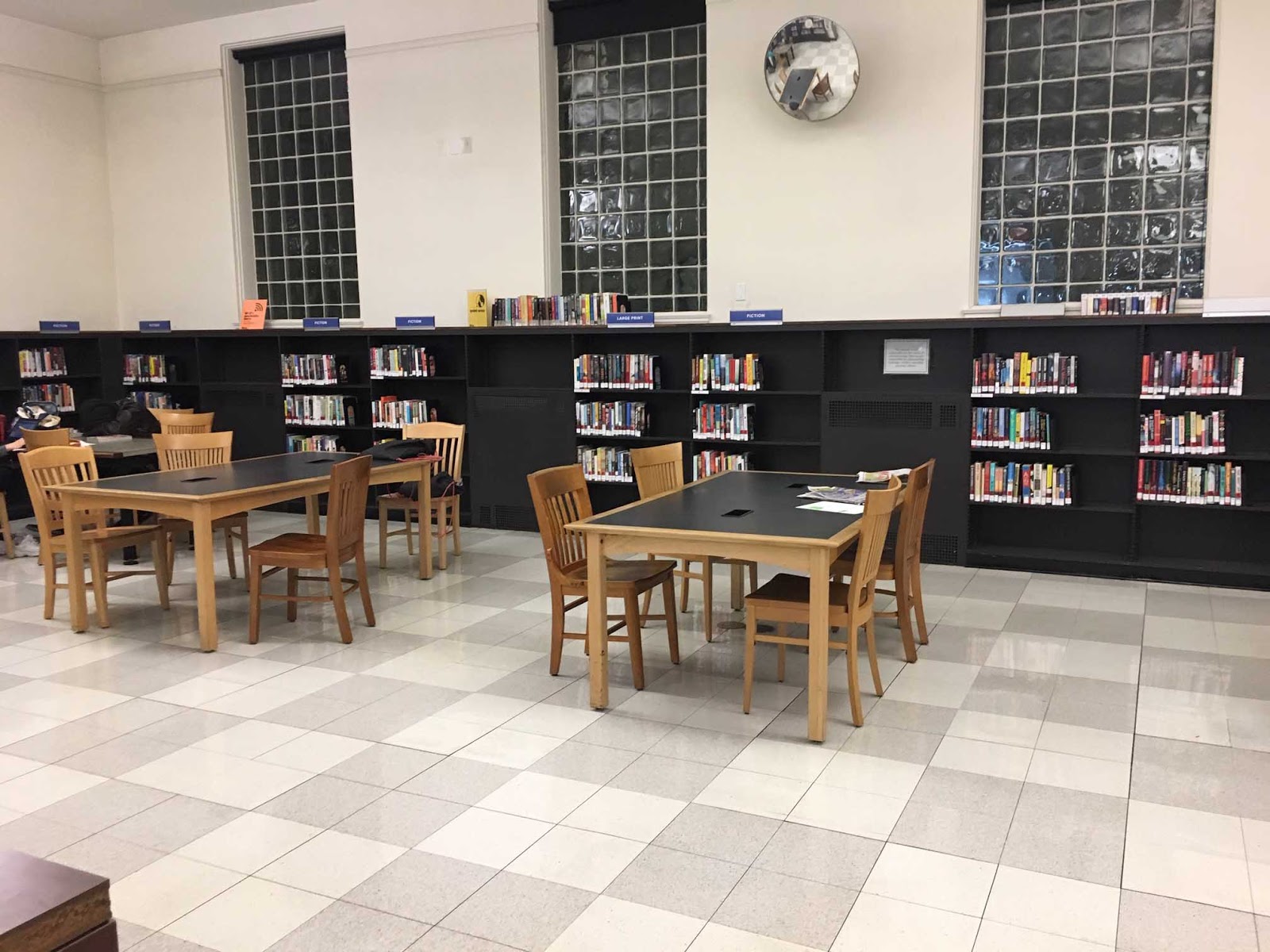 Citizens Defending Libraries Atop Empty Bookshelves of The Flatbush