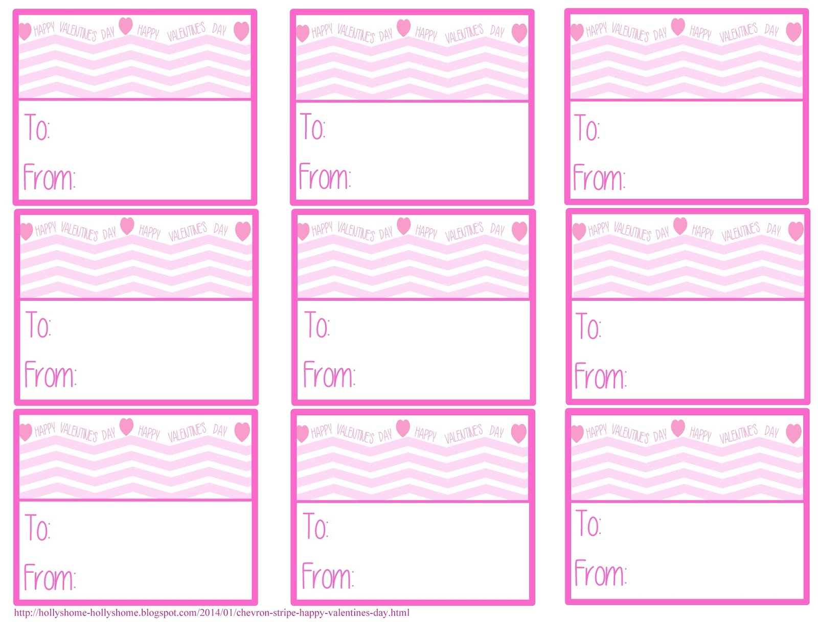 How to: decorate paper bags HollysHome Family Life: Chevron Stripe Happy Valentine's Day Printables