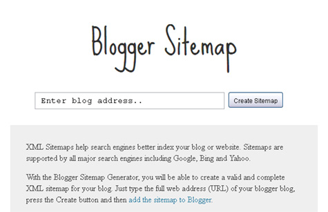 blogger sitemap generator