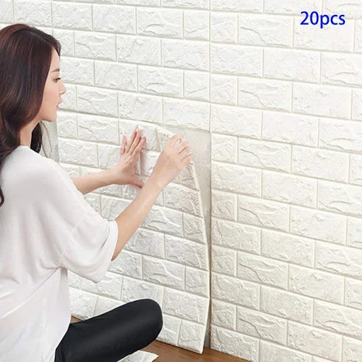 parete di mattoni bianchi
