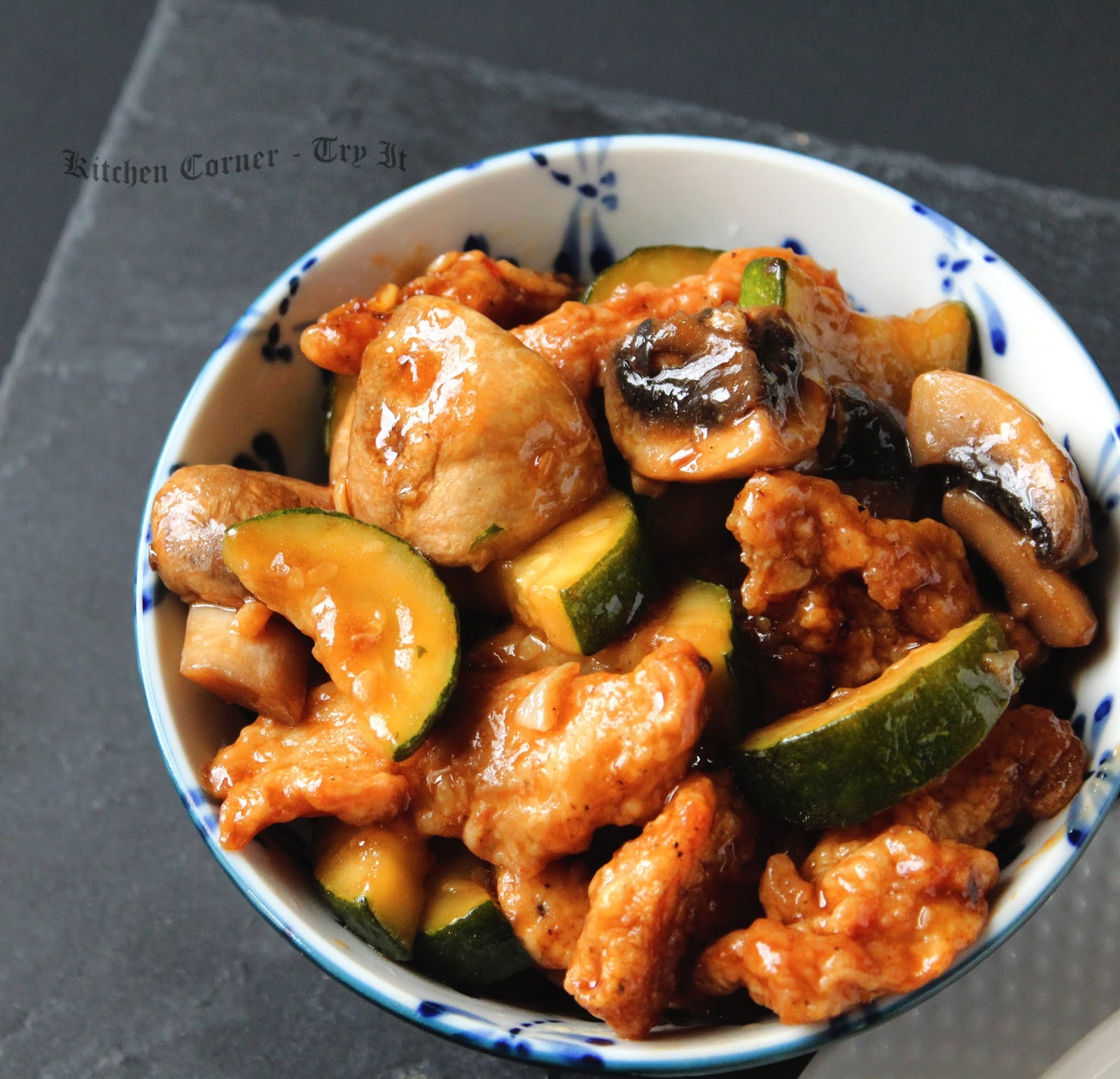 Zucchini and Mushroom Chicken Panda Express Inspired Recipe