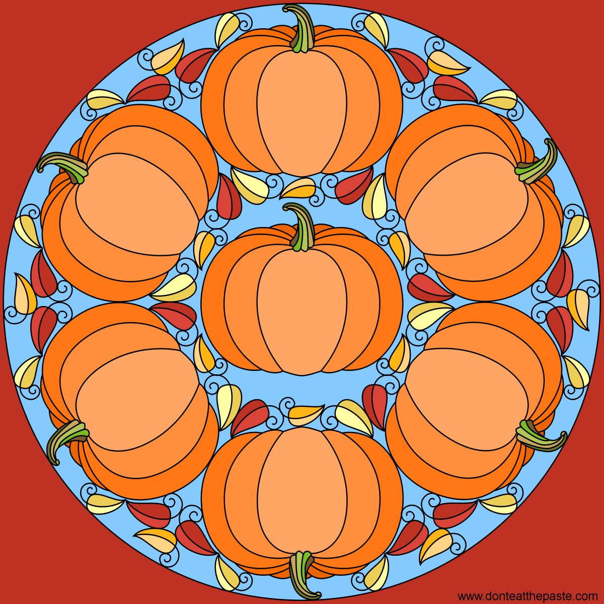Don t Eat The Paste Pumpkin Mandala Happy Autumn Don t Eat The Paste Pumpkin Mandala Happy Autumn