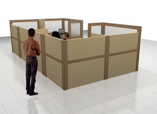 Partisi Meja Kantor Bentuk U (meja partisi kantor)