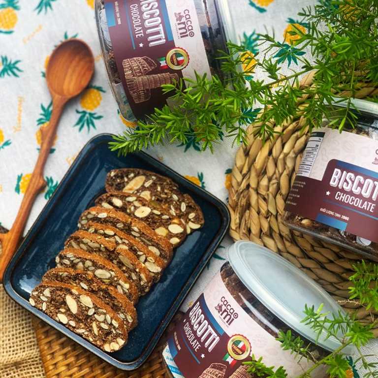 Bánh Biscotti Chocolate Socola Cacaomi Bánh Biscotti Chocolate Socola Cacaomi
