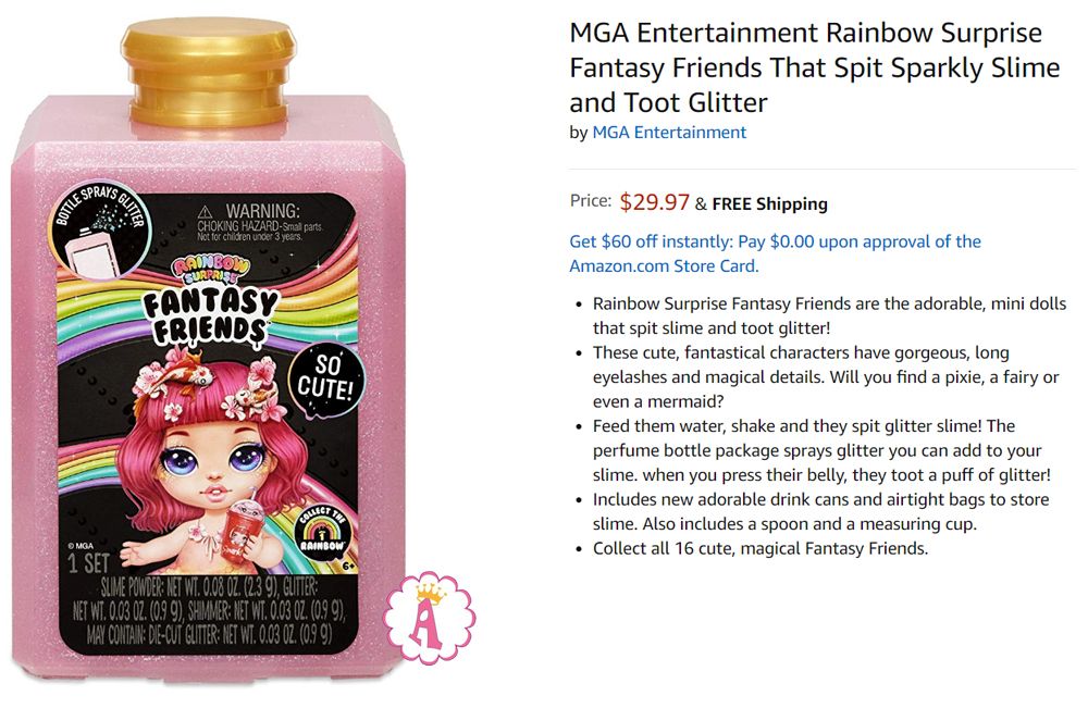 Завышенная цена на игрушки Rainbow Surprise Fantasy Friends 2020