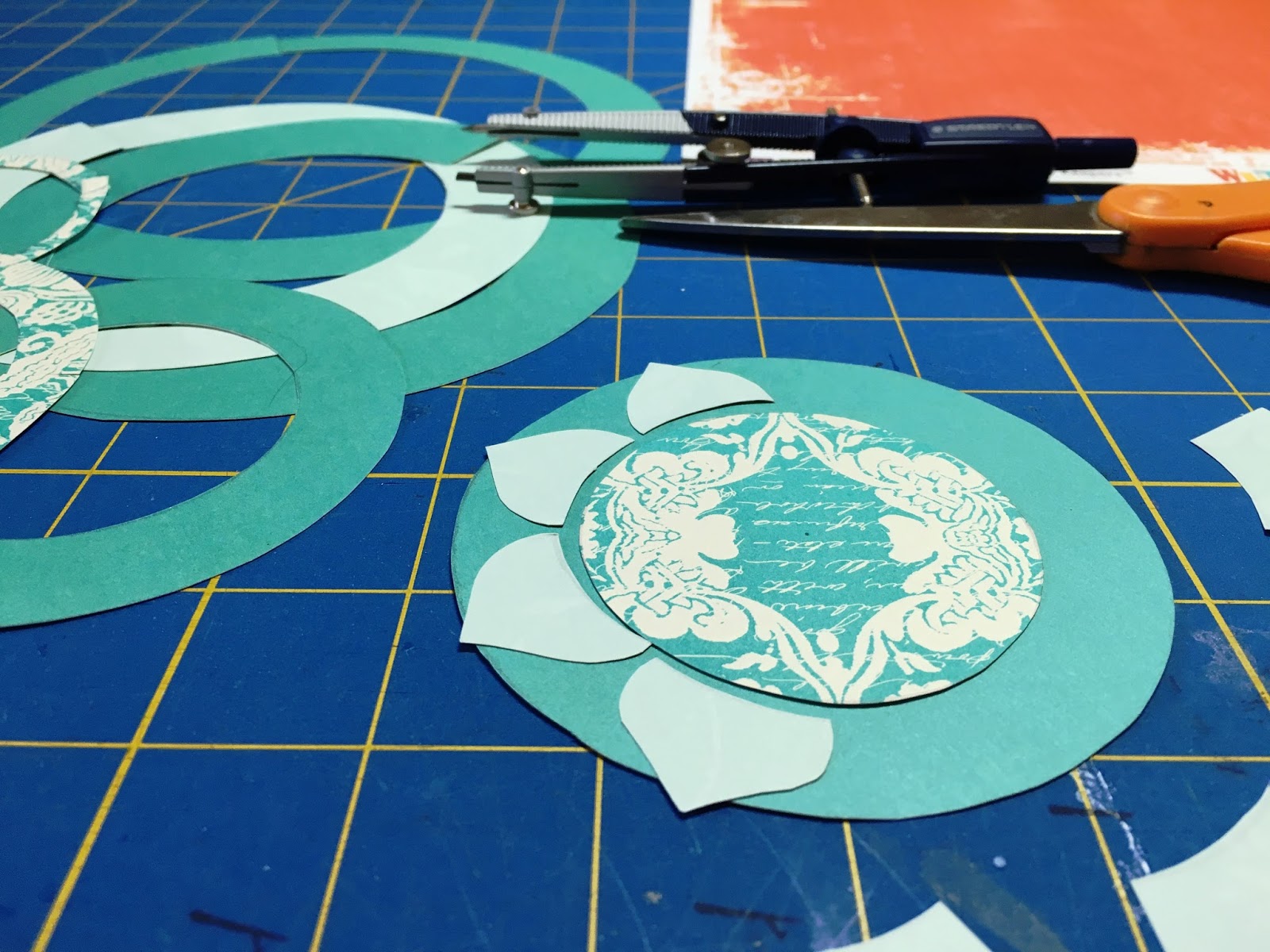 PaperTurtle Mandalas and scrapbook paper unite