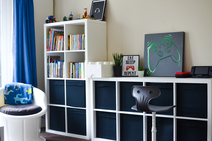 gaming themed kids bedroom, gaming room for children