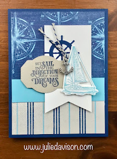 Stampin' Up! Sailing Home: Simple to Stepped Up ~ July 2019 Control Freaks Blog Tour ~ 2019-2020 Stampin' Up! Annual Catalog ~ www.juliedavison.com