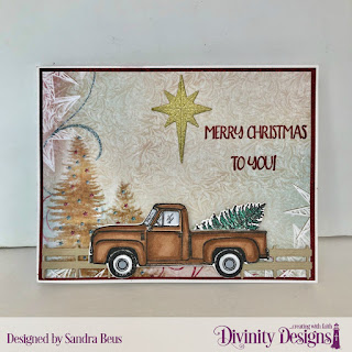 Stamp/Die Duo: Loads of Love, Custom Dies: Pickup Truck (fence), Chrismas Tree (star), Paper Collection: Christmas 2014