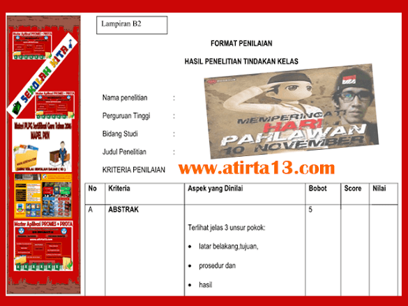 Contoh Format Evaluasi Hasil Penelitian Tindakan Kelas (Ptk) Format
Words