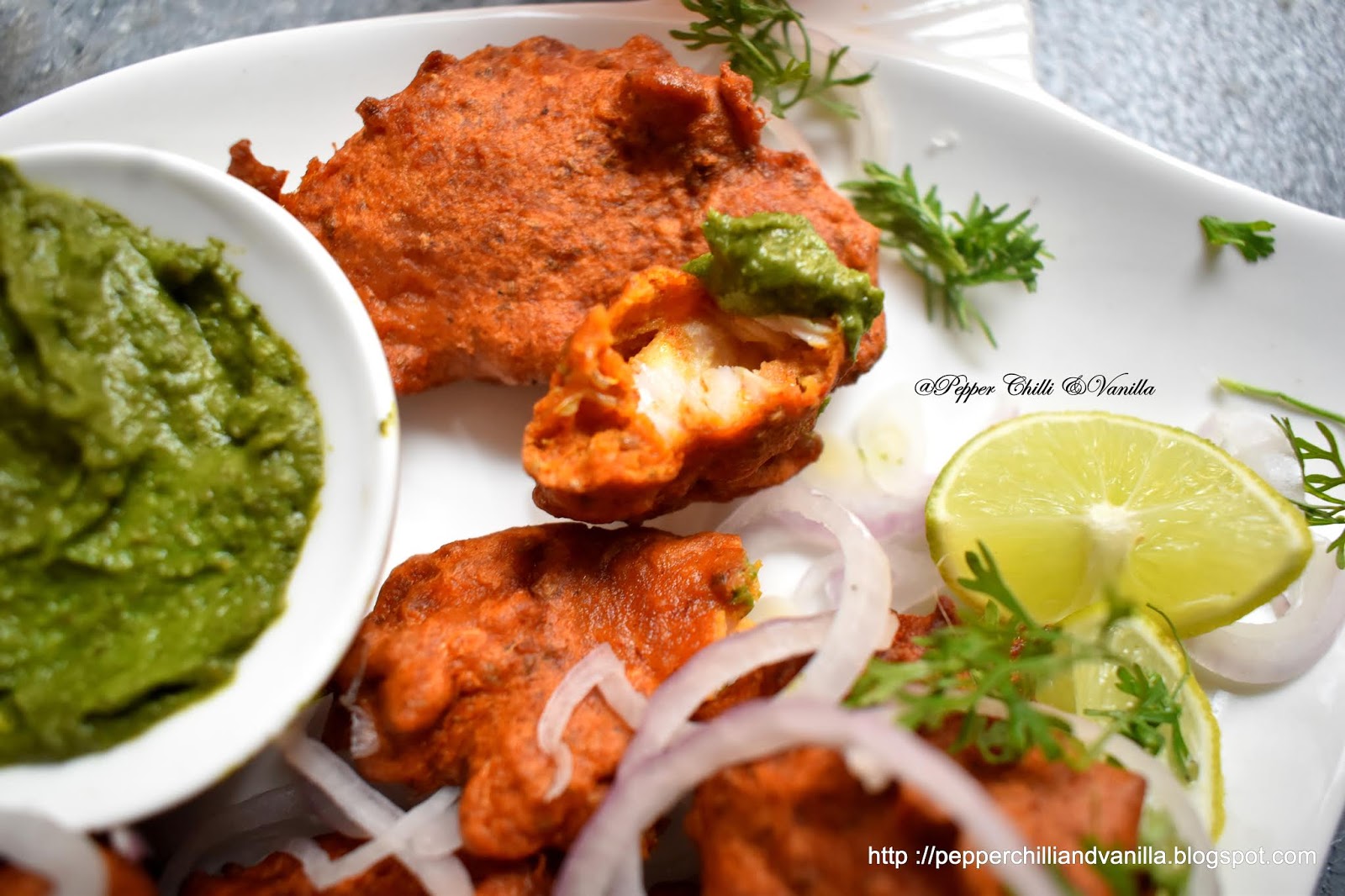 Fish Pakoda/Amritsari Fish Pakora Recipe Pepper, Chilli and Vanilla