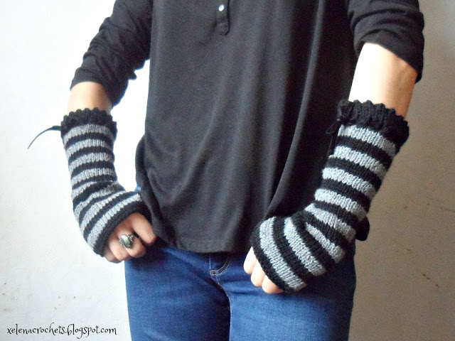 Salem Fingerless Mittens by V.O. Knits