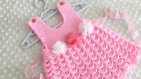 vestido de croche para bebe de 6 meses com grafico