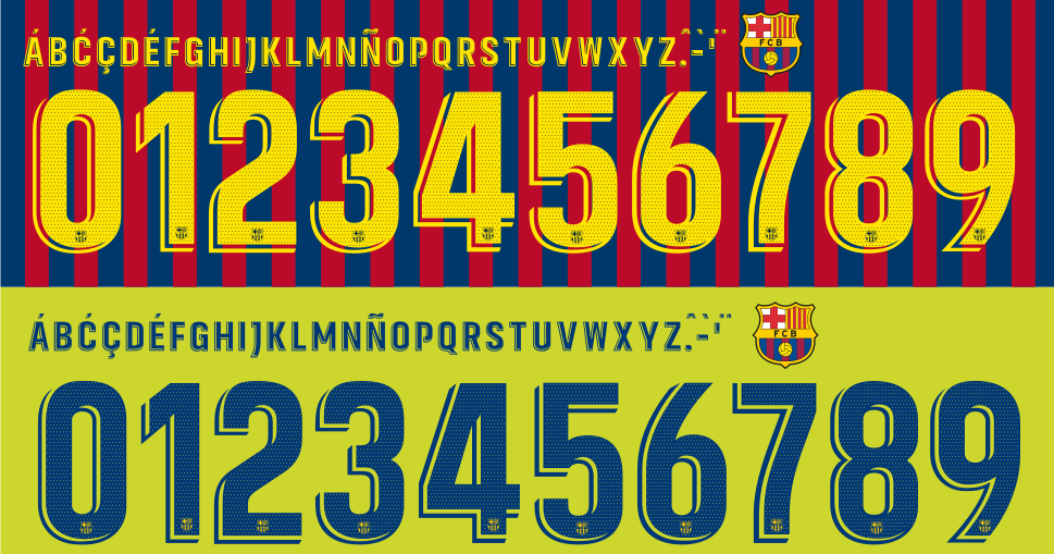 Números letras Camiseta de Barcelona 2018 2019
