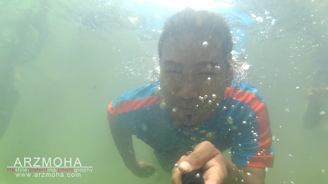 crazy selfie, taman rimba pulau pinang, selfie dalam air, underwater selfie, kualiti gambar sjcam,