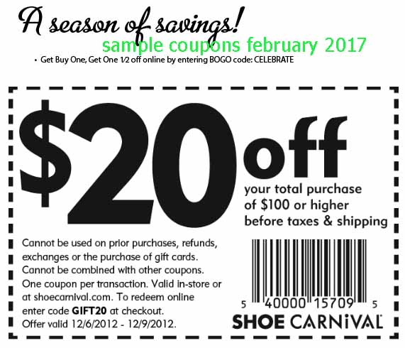 Printable Coupons 2019: Shoe Carnival Coupons