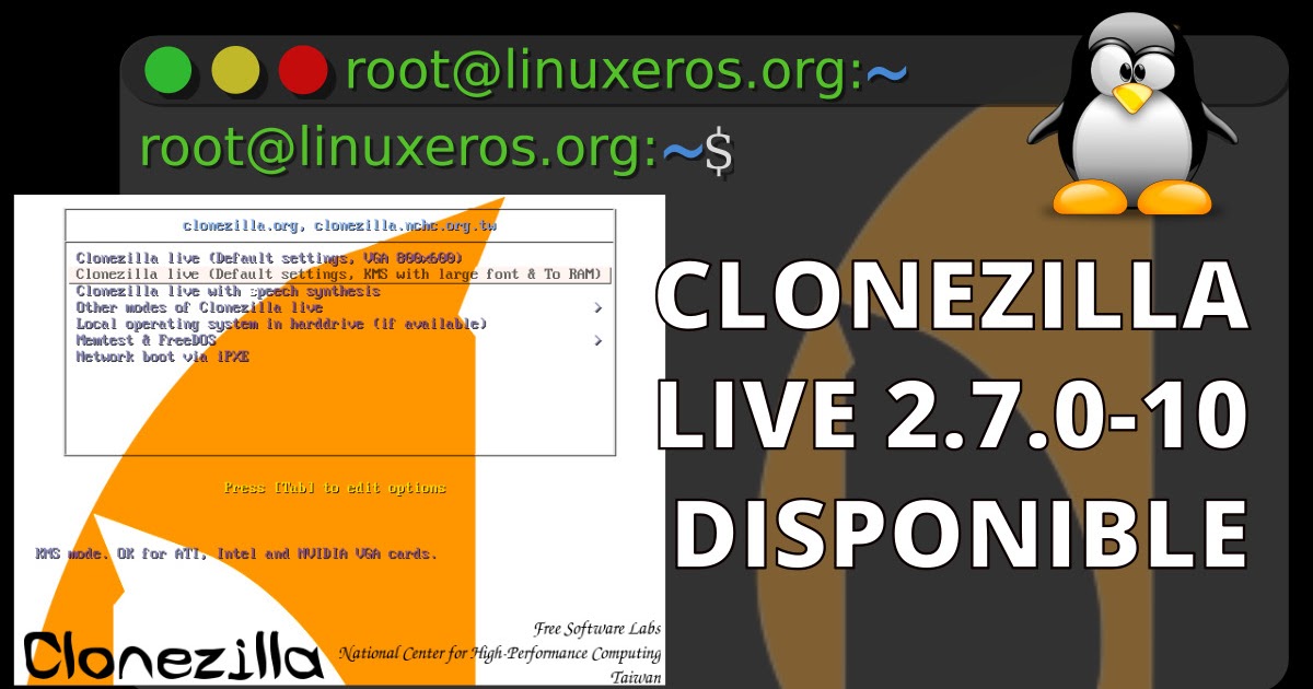 Clonezilla Live 2.7.0-10