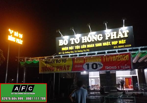 Thi công biển quảng cáo chữ nổi đẹp tại Phú Quốc