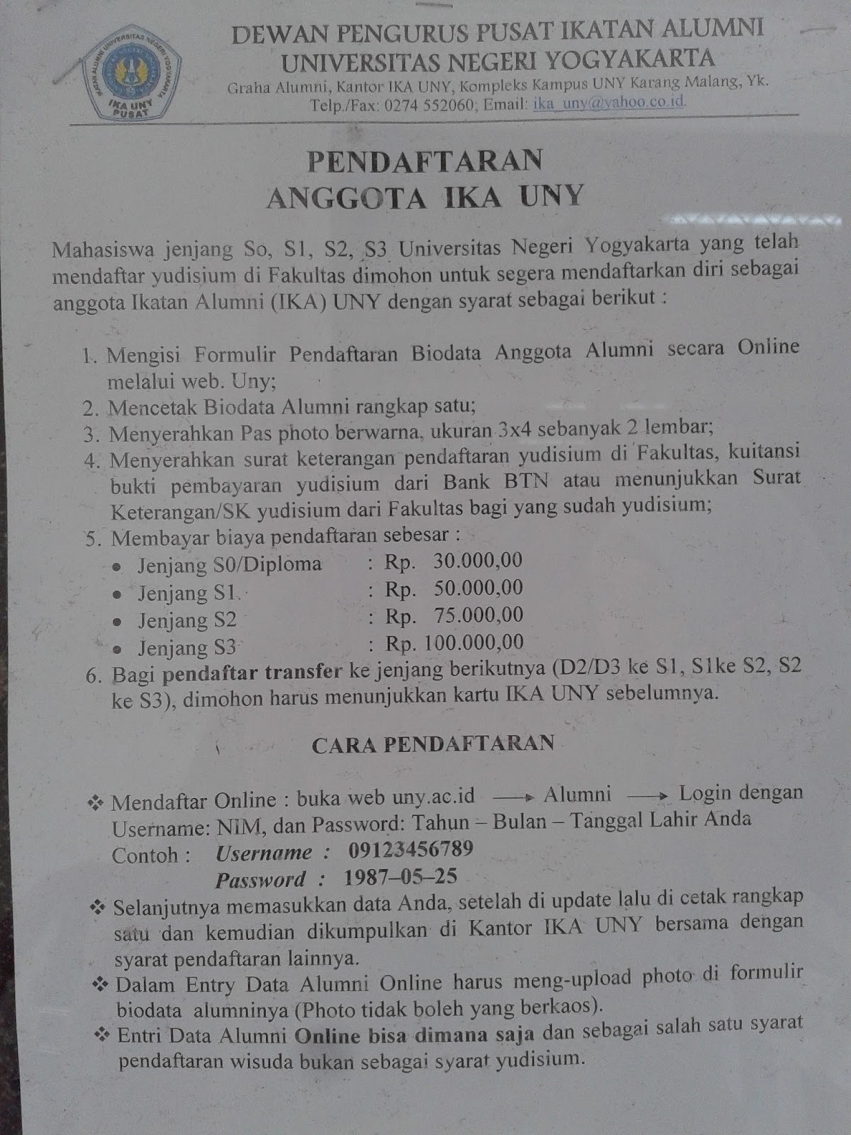 Endah Blog SyaratSyarat Pendaftaran Wisuda UNY