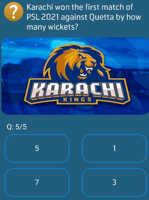 Karachi won the first match of PSL 2021 against Quetta by how many wickets?