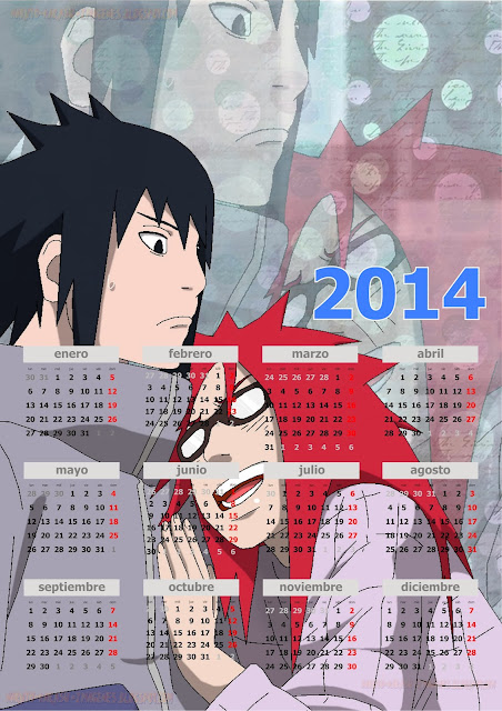 calendario 2014 naruto