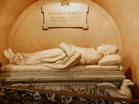 The marble sarcophagus in the Santuario della Consolata in Turin, containing the remains of Cardinal Richelmy