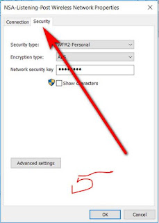 on the Security tab