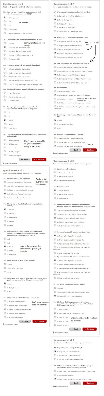 Your Job Questionnaire Cheatsheet: Target