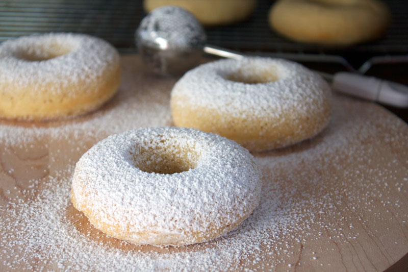A Less Processed Life What's Baking Powdered Sugar Baked Donuts