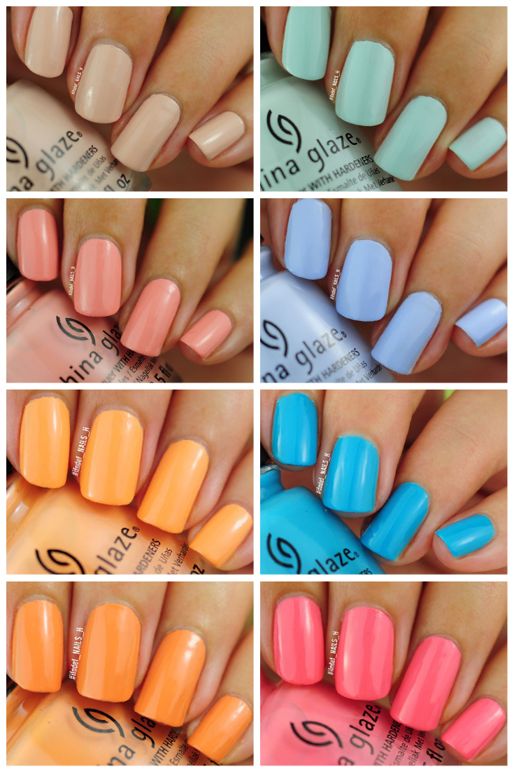 China Glaze Cali Dreams Spring 2021 Collection Swatches Collage