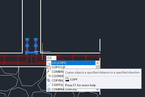 copy dan array autocad
