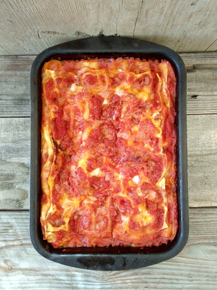acqua e farinasississima lasagna con mortadella