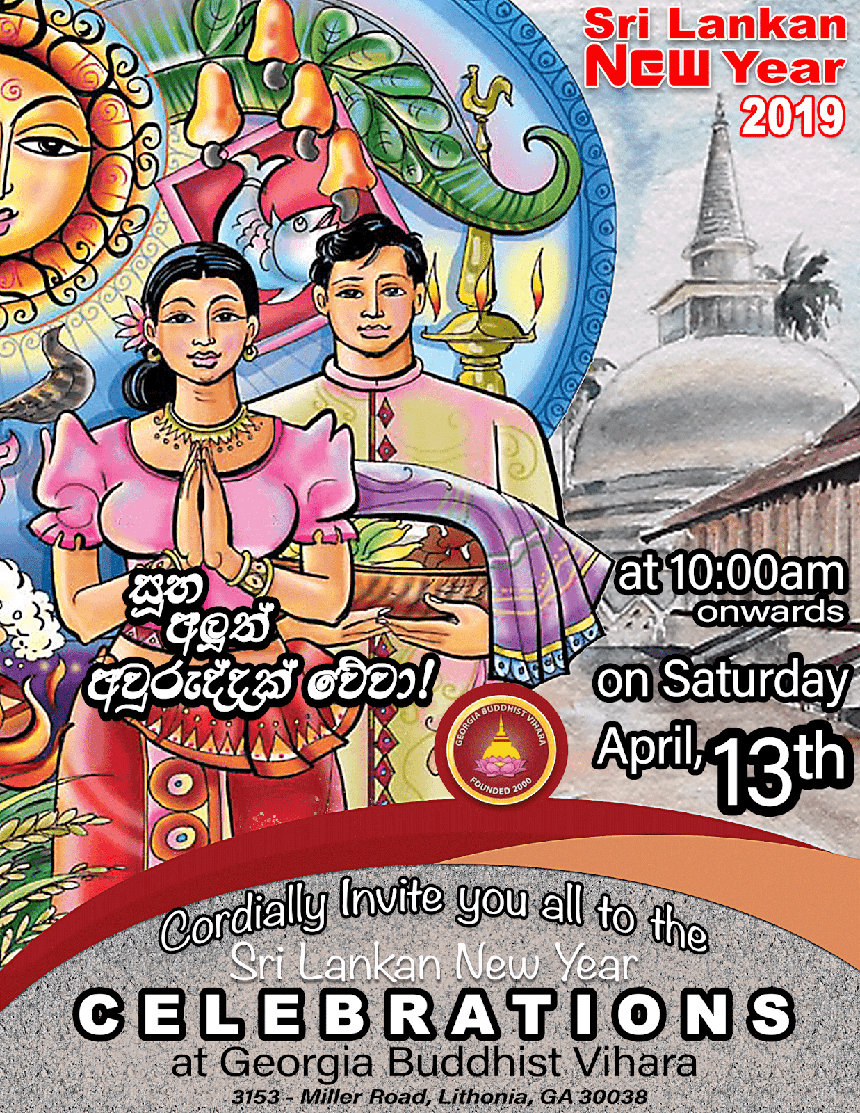 Sri Lankan New Year 2019 Georgia Buddhist Vihara