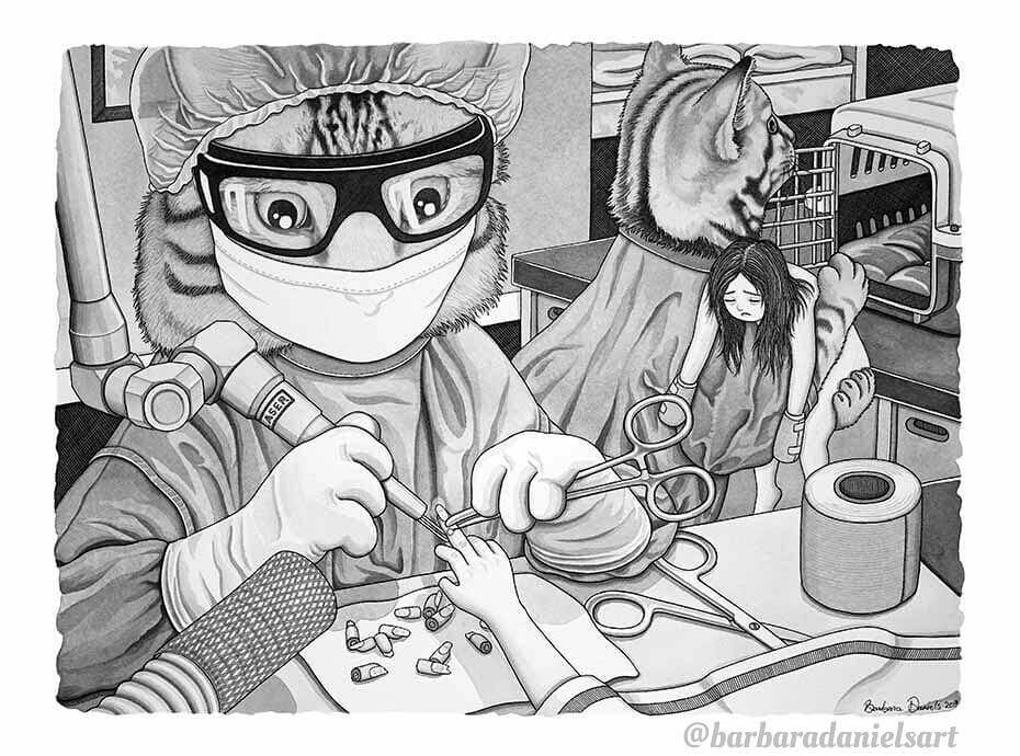 The Role Of Humans And Animals Is Reversed in These Parallel World Illustrations. The Outcome Is Terrifying! The Role Of Humans And Animals Is Reversed in These Parallel World Illustrations. The Outcome Is Terrifying!