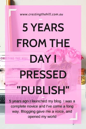 5 years ago I launched my blog. I was a complete novice and I've come a long way. Blogging gives me a voice, opens my world, and connects me to thousands of people - such a joy.