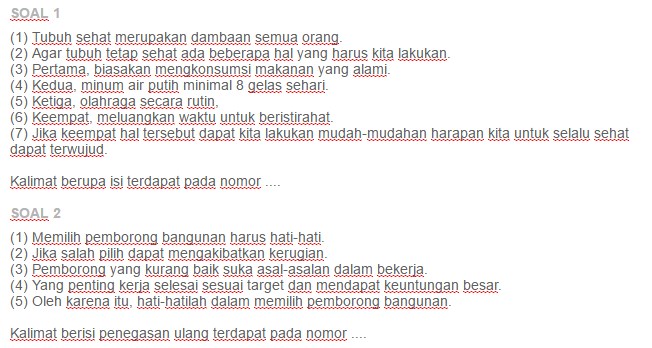 Contoh Soal Menyunting Isi Sesuai Dengan Struktur Isi Teks Eksposisi Asep Respati