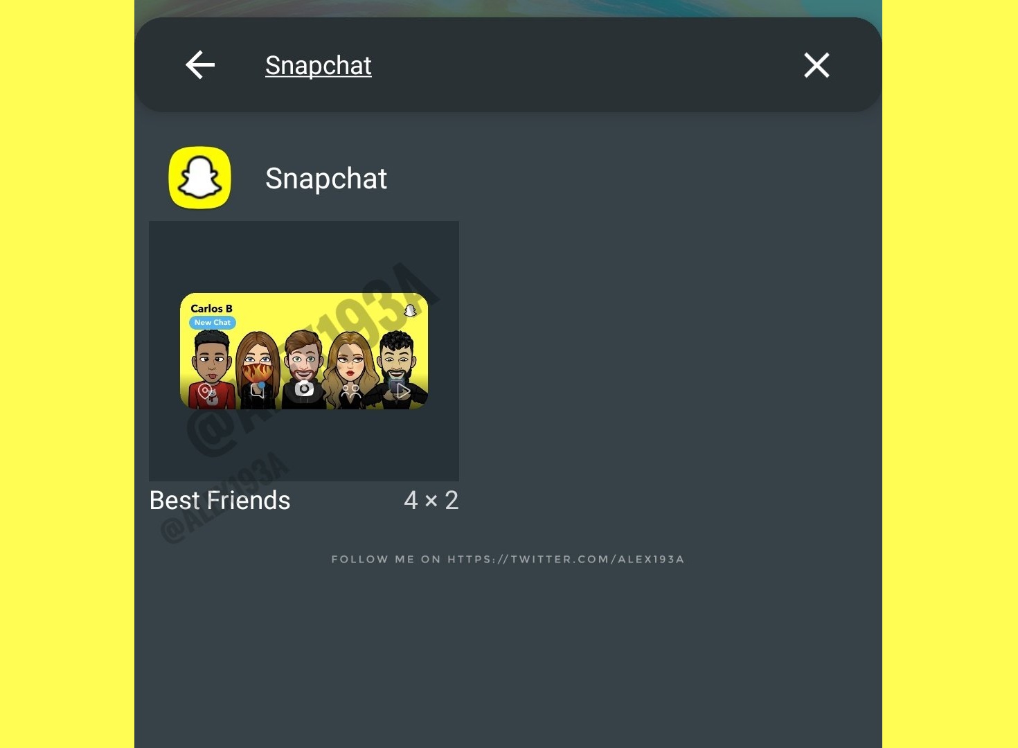 Snapchat is testing a widget on Android devices so that users can