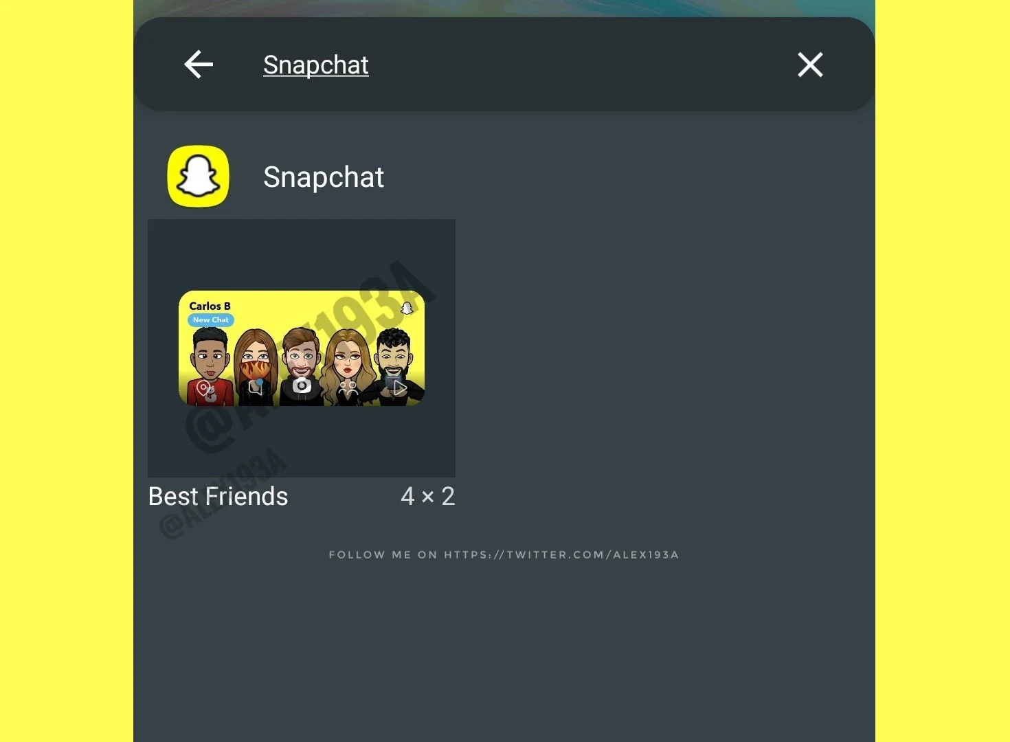 Snapchat is testing a widget on Android devices so that users can