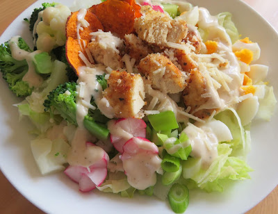 Almost Fried Chicken Chopped Salad