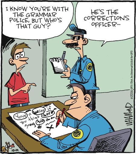 Mystery Fanfare: Cartoon of the Day: Grammar Police