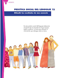 Apoyo Primaria Español 3er grado Bloque 4 lección 3 Práctica del lenguaje 12, Difundir los resultados de una encuesta