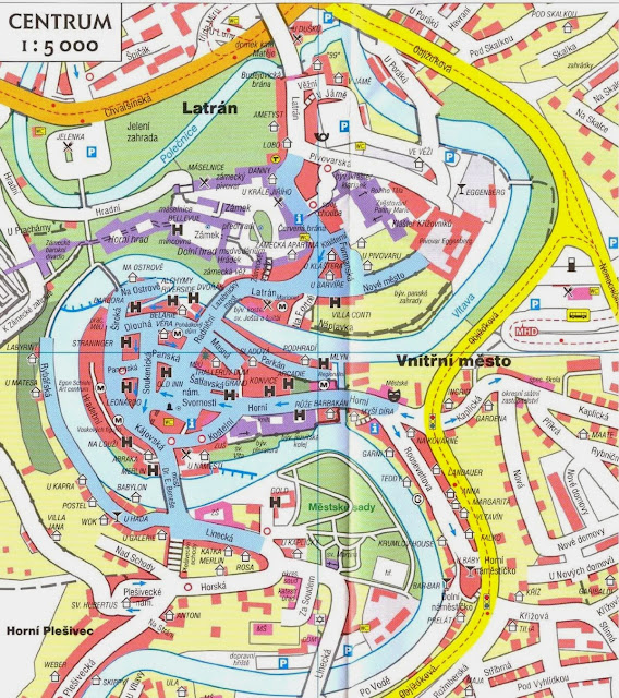 Cesky Krumlov center map