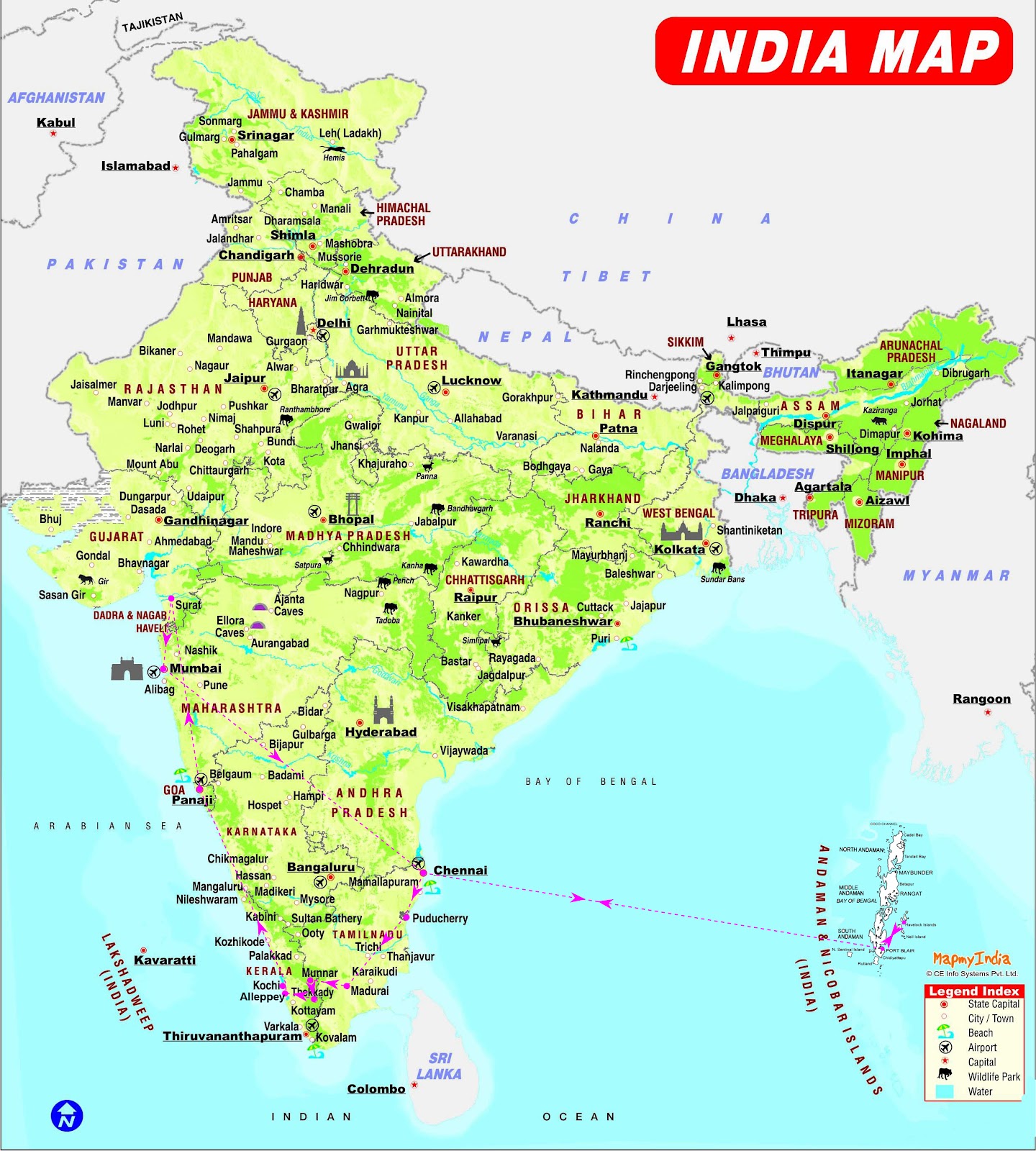 all india trip plan