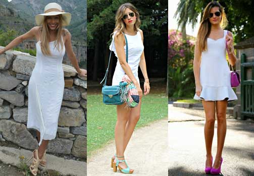 combinar vestido blanco